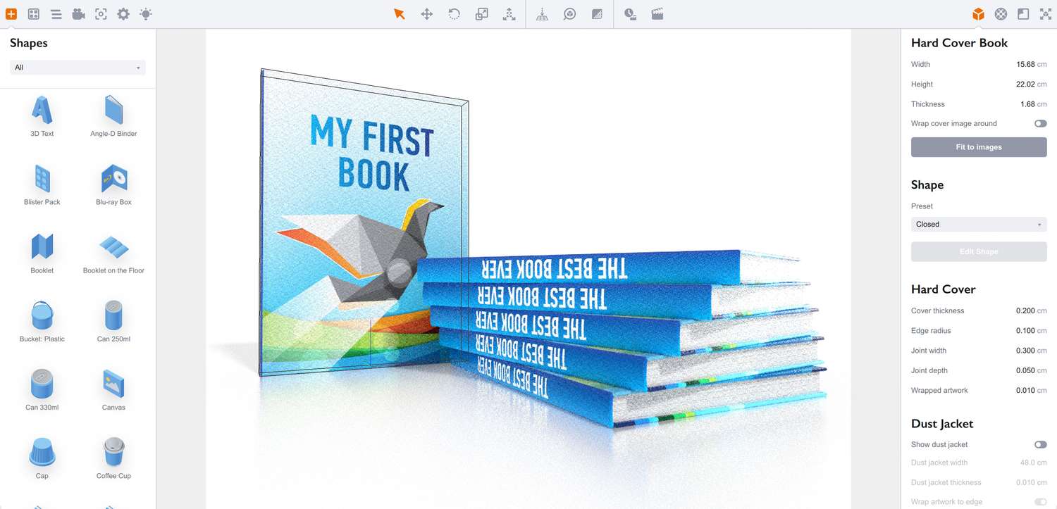 3D Books rendered in Boxshot software