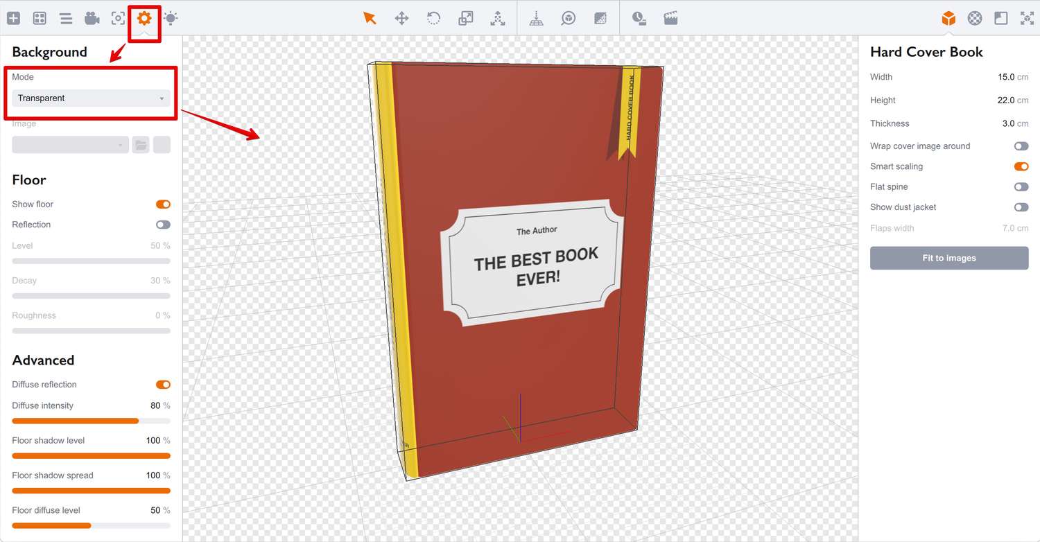 Making transparent background in Boxshot