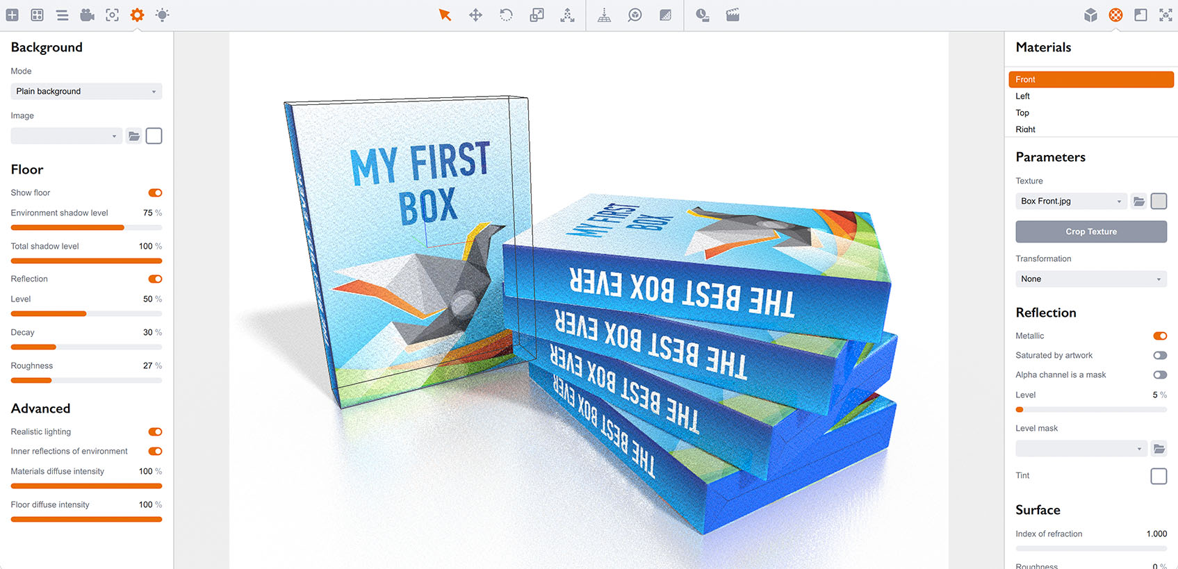 Box mockups rendered in Boxshot