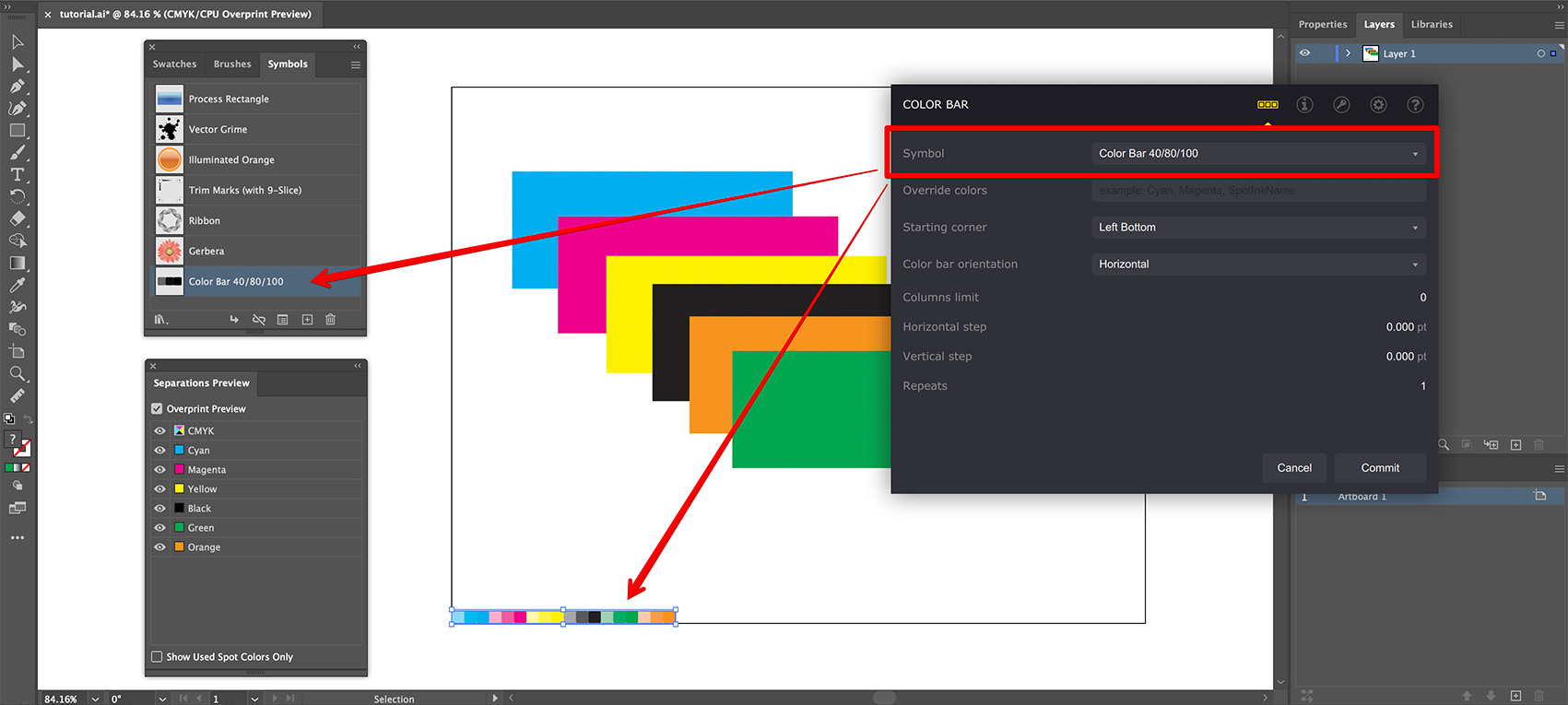 Simple AI project with a color bar