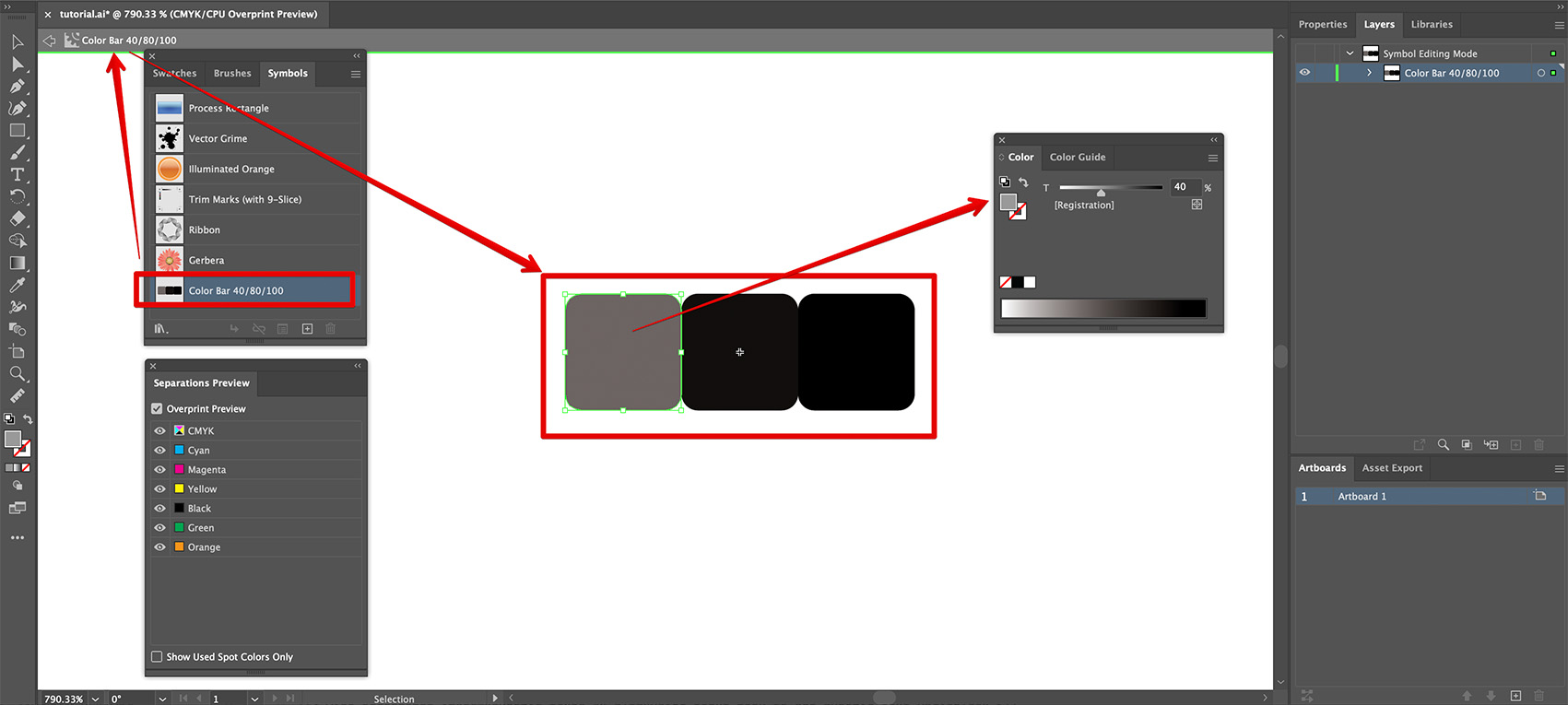 Color bar symbol in Illustrator