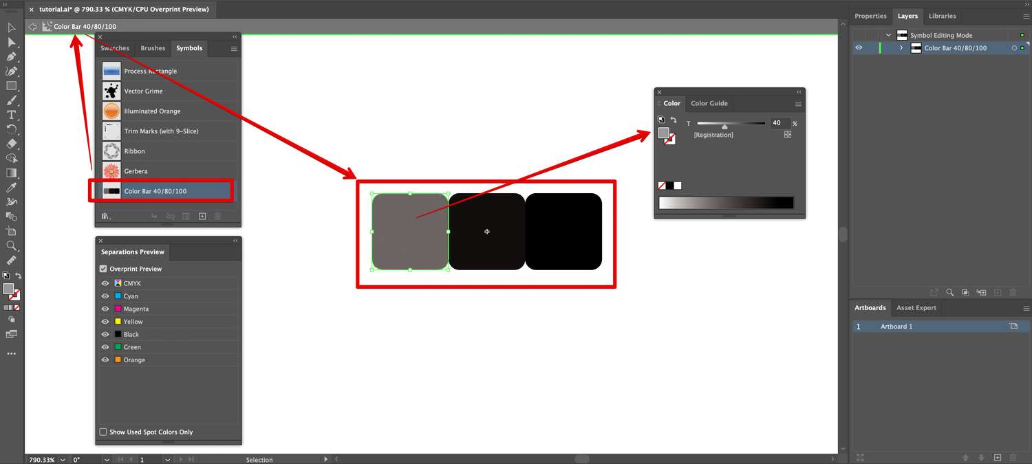 Color bar symbol in Illustrator