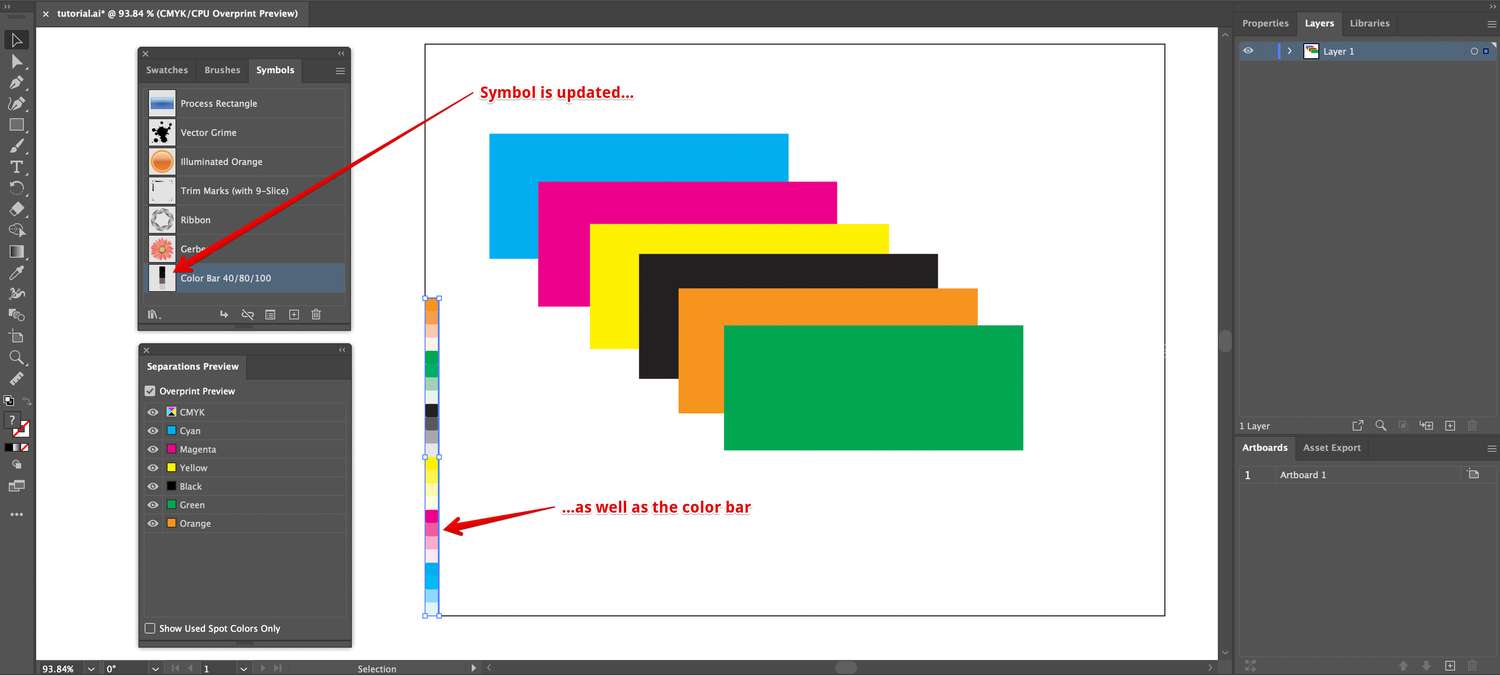 Vertical color bar in Illustrator
