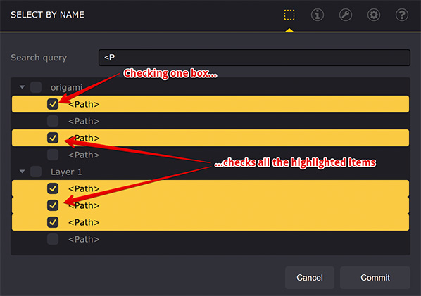 Multiple selection of highlighted items in Ai Toolbox