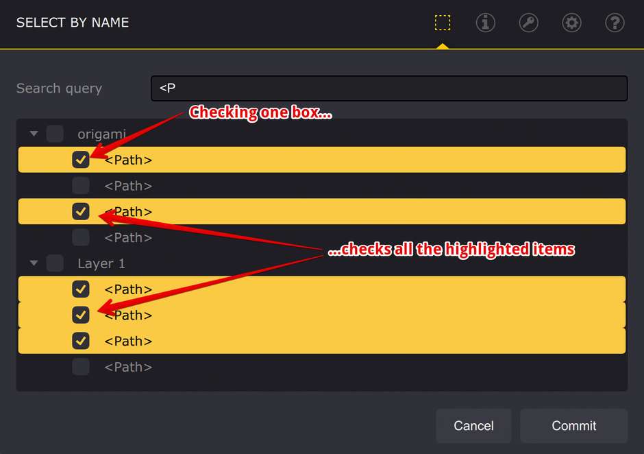 Multiple selection of highlighted items in Ai Toolbox