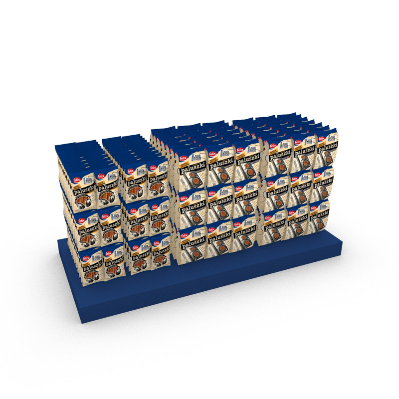 Rendering of a palett with flexible bags