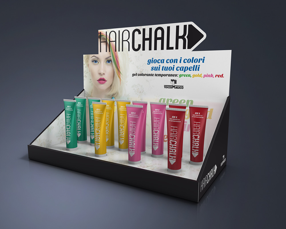 Point of sale table-top tube dispenser 3D mockup