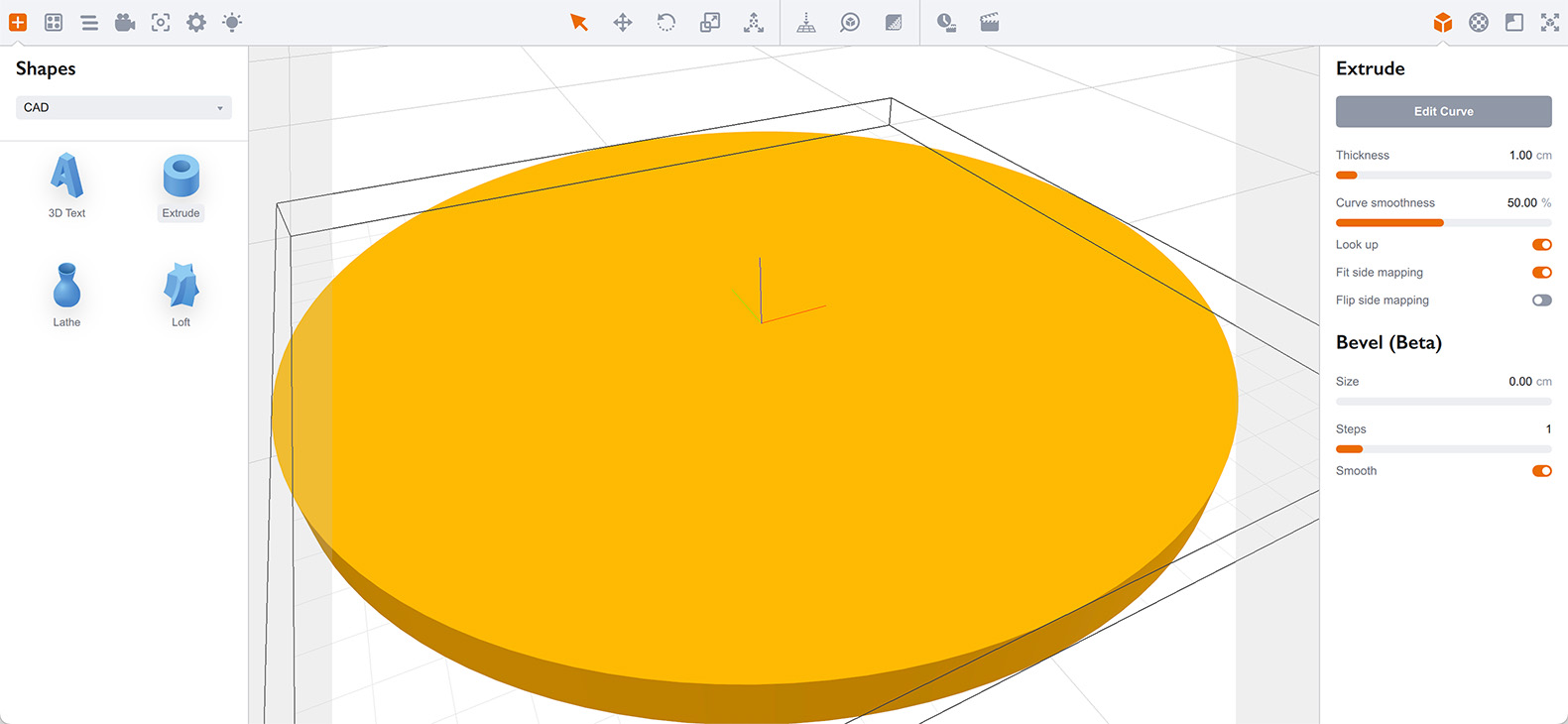 Seeing the edited curve in 3D, not what we expected