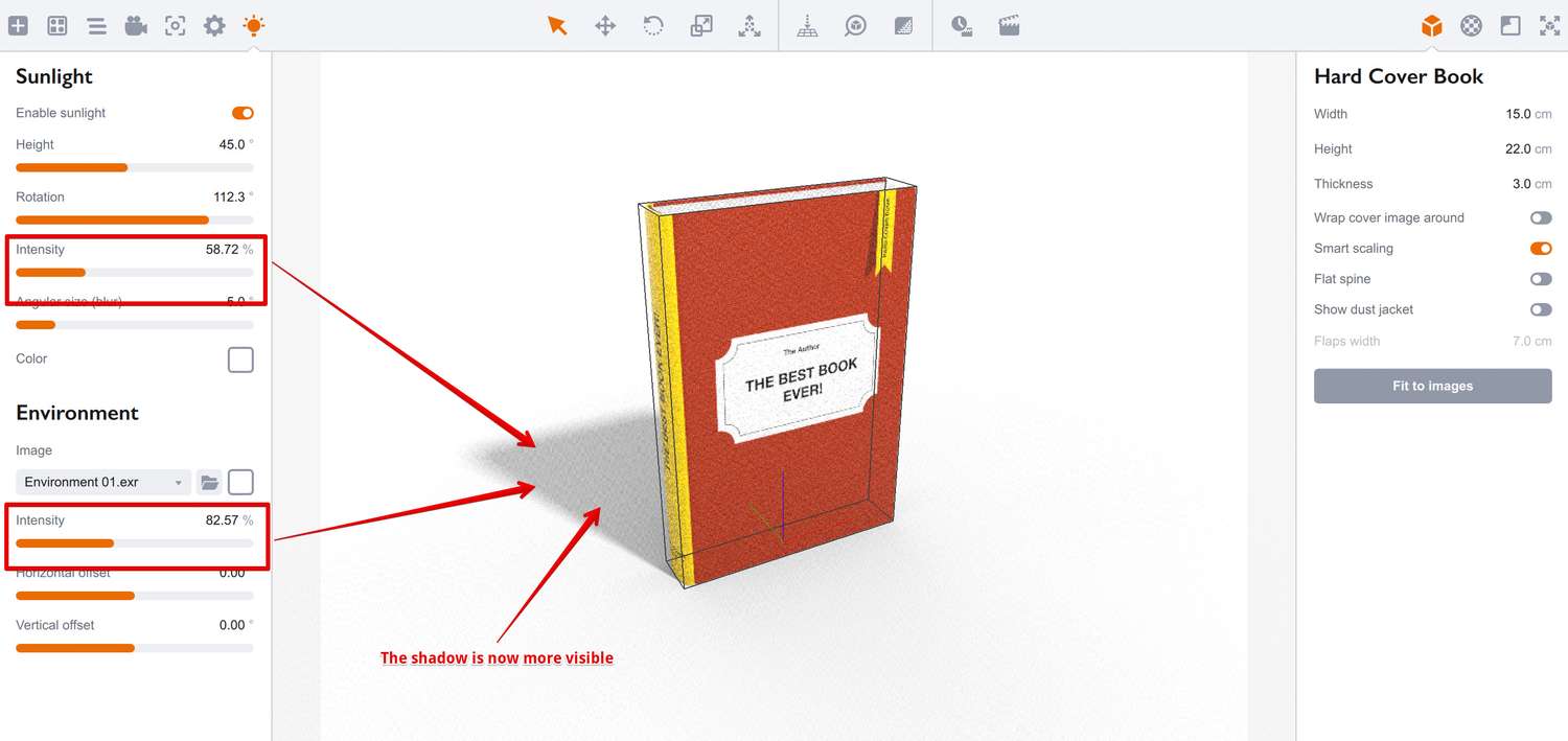 More visible shadow in Boxshot