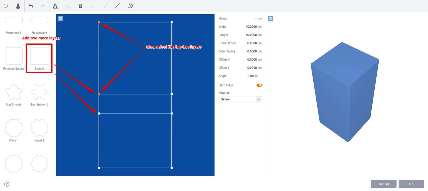 One more layer and selecting the top two