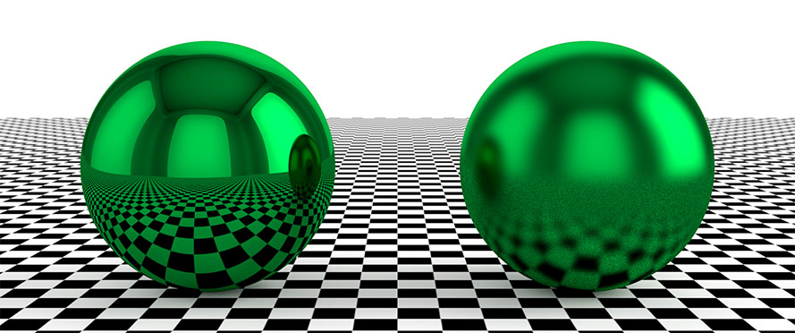Specular and rough reflections in Boxshot