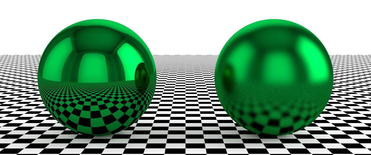 Specular and rough reflections in Boxshot