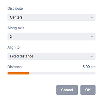 Distribution tool user interface