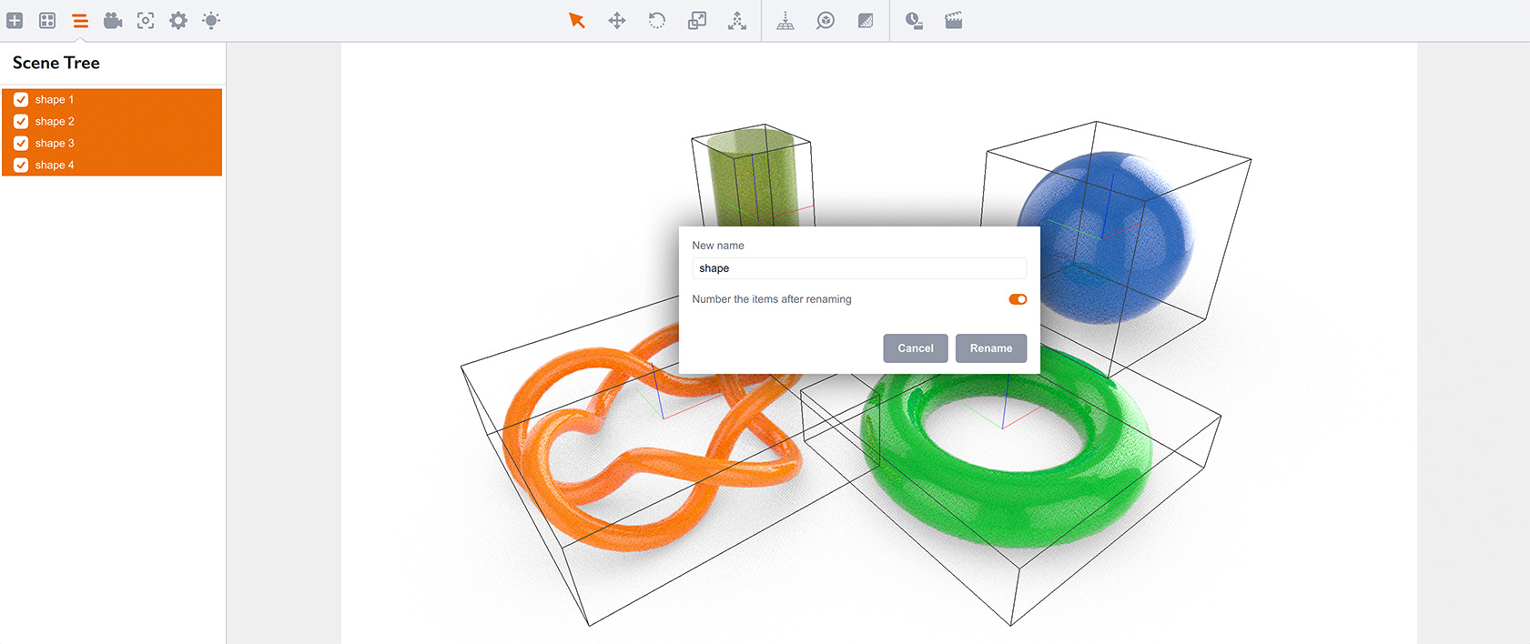 Batch renaming tool in Boxshot
