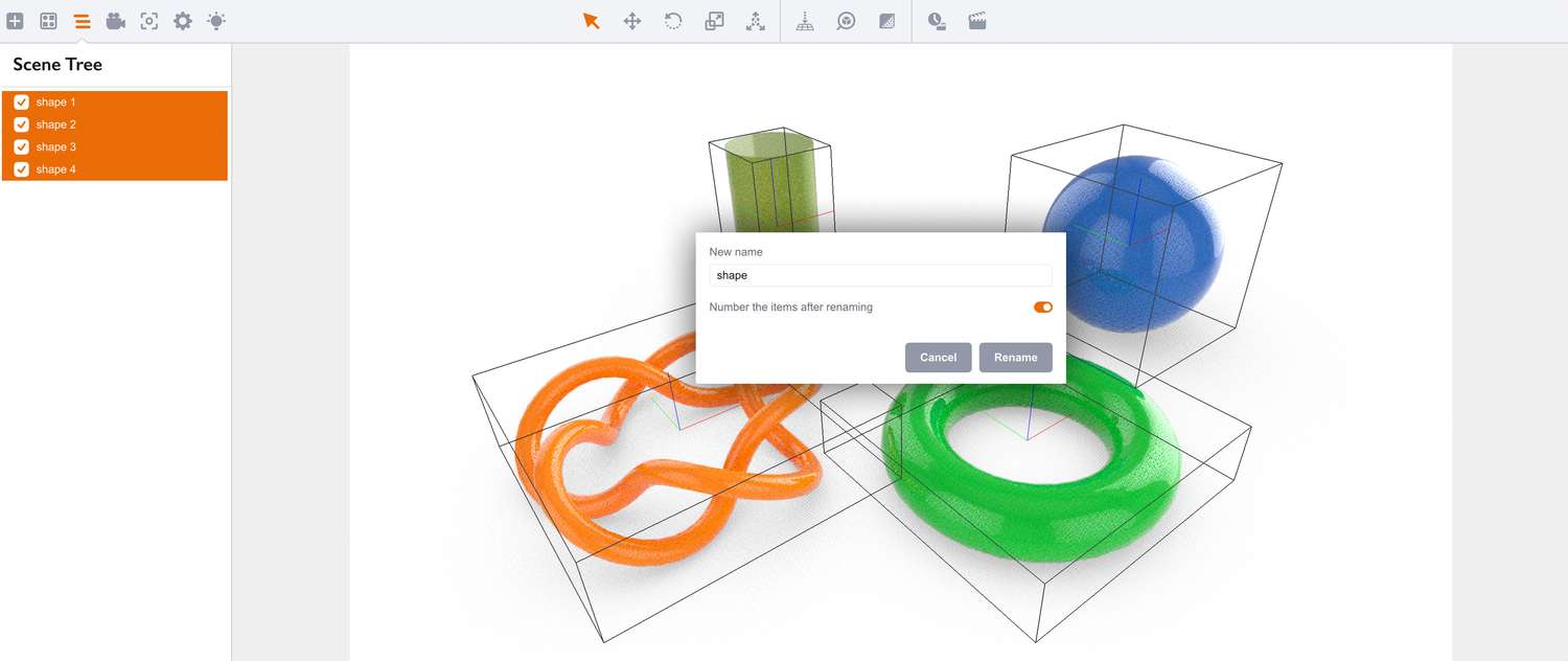 Batch renaming tool in Boxshot