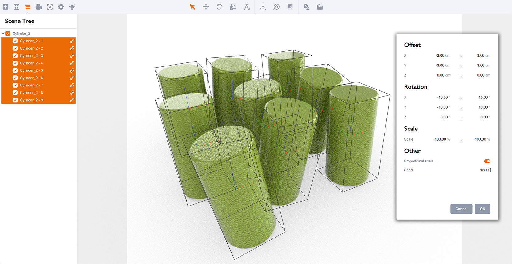 Scattering tool in Boxshot