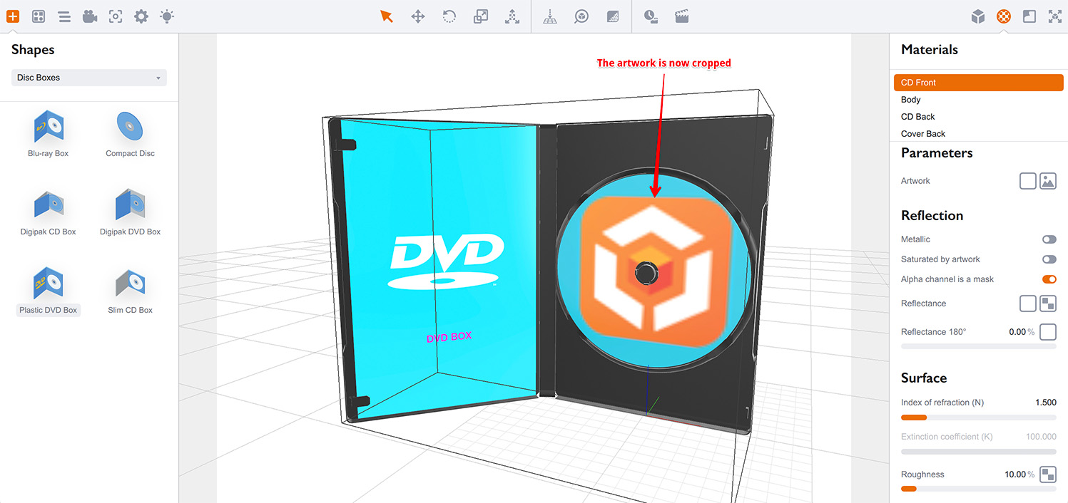 Cropped image in Boxshot