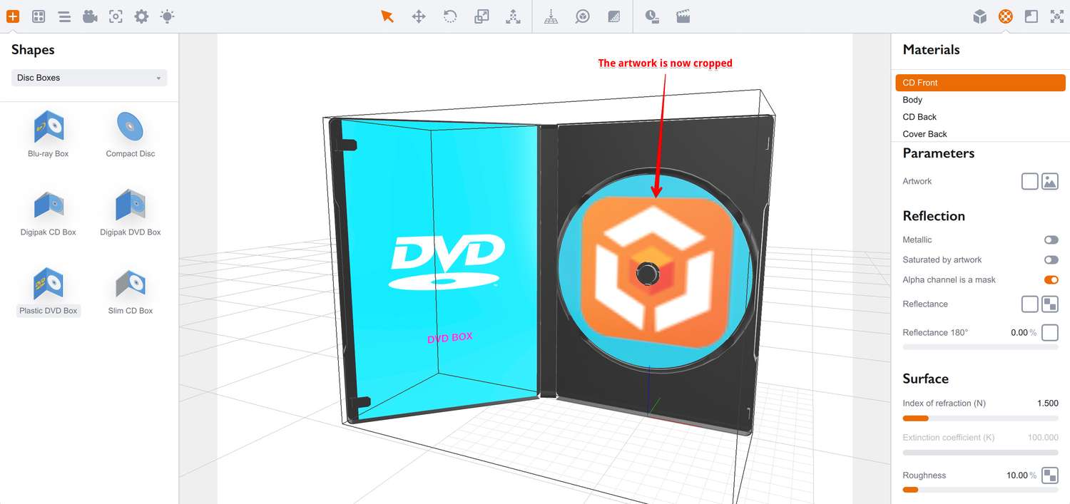 Cropped image in Boxshot