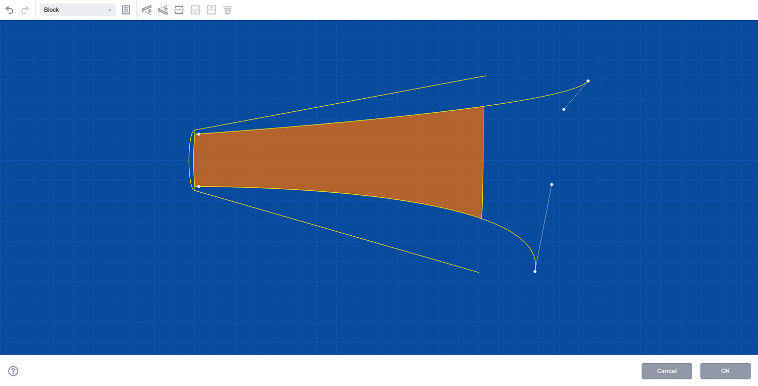 Modified leaf block in Boxshot book editor