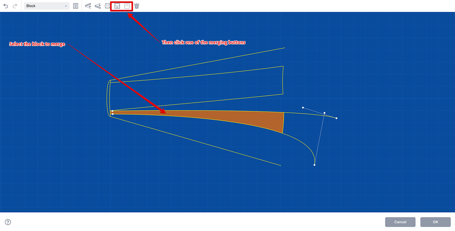 Merging blocks back in Boxshot book editor
