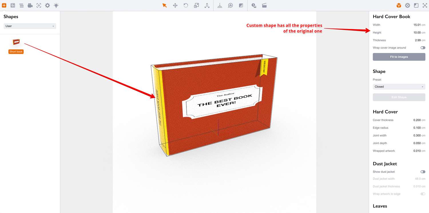 Adding custom shape from the left panel