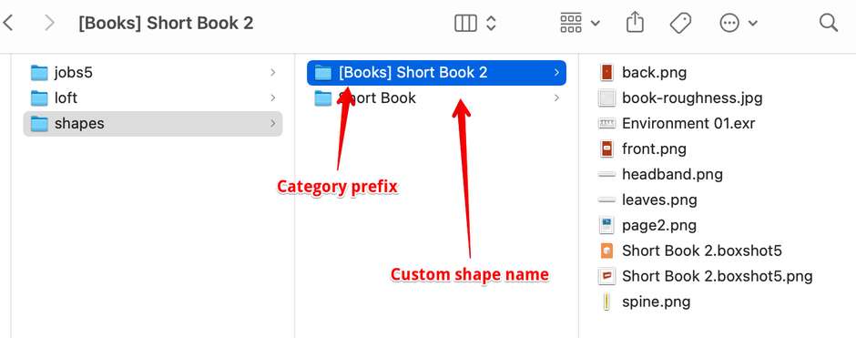 Shape is added to the books list