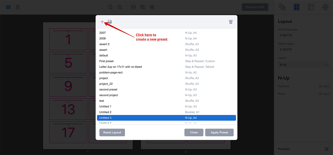 Adding a new presets in Imposition Wizard