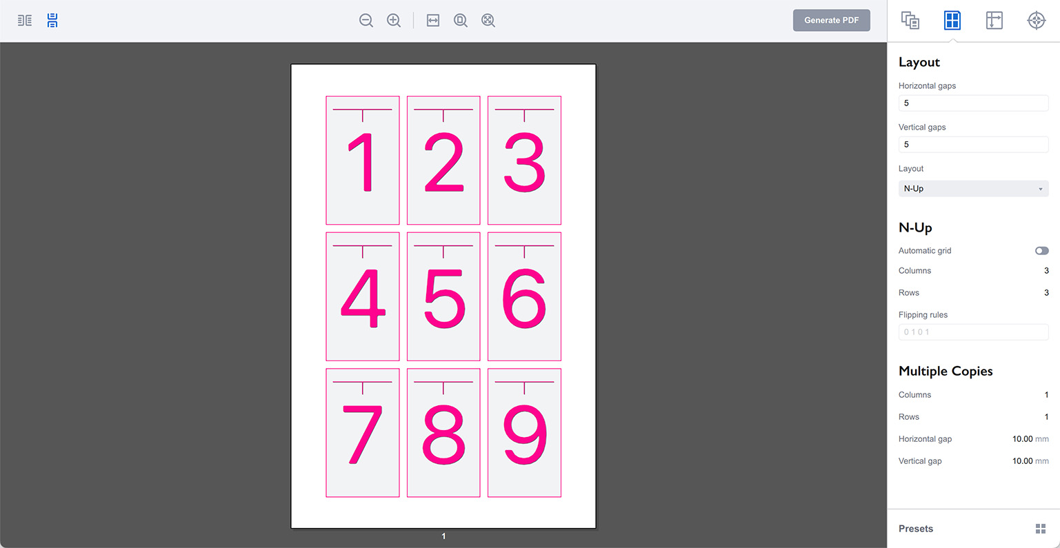 Simple N-Up layout
