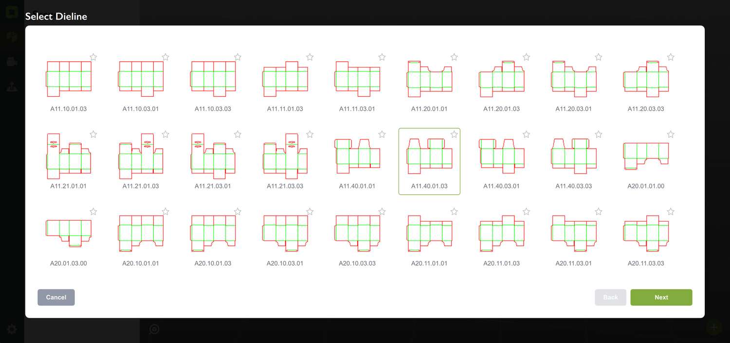 Generate dieline right in Origami