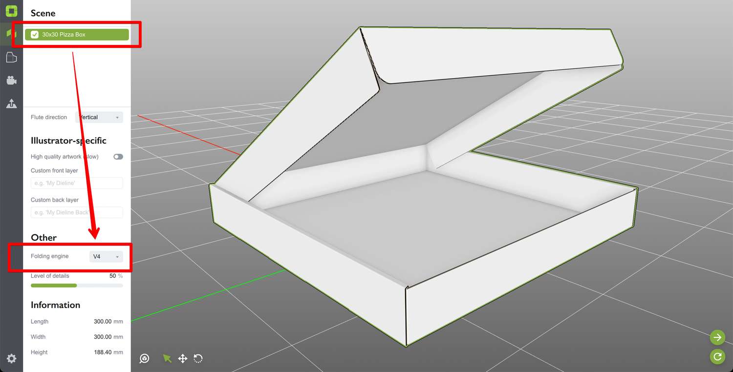 Folding engine selector