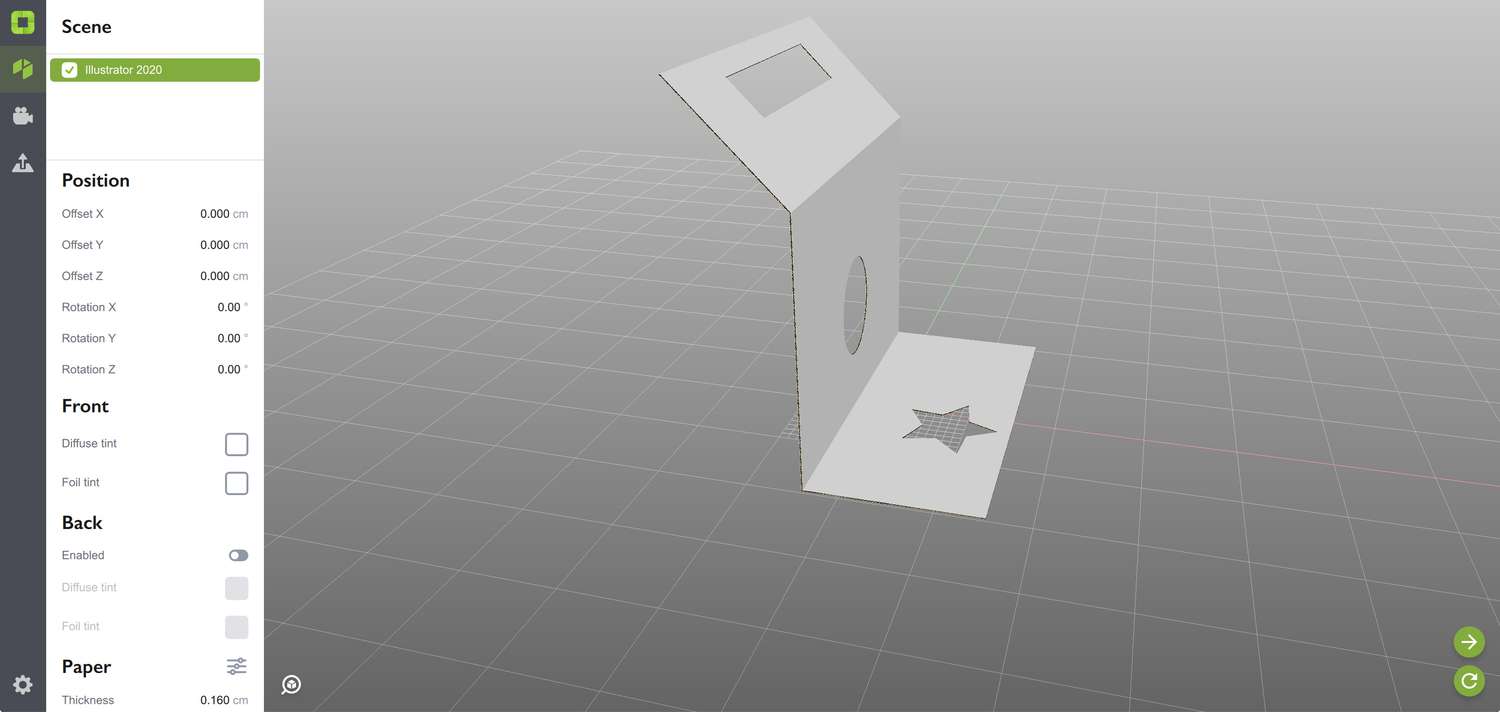 Custom angles in folded shape in Origami