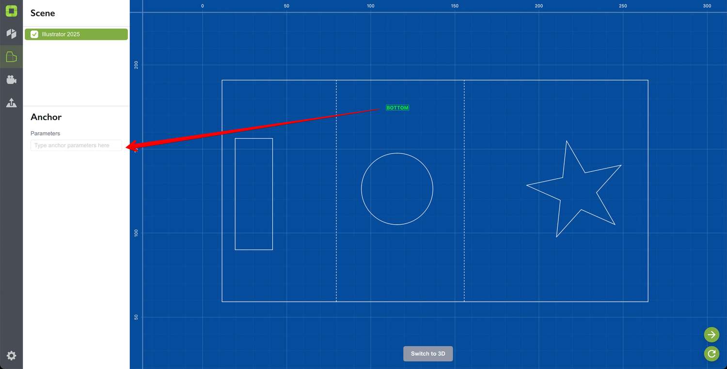 Editing anchor parameters