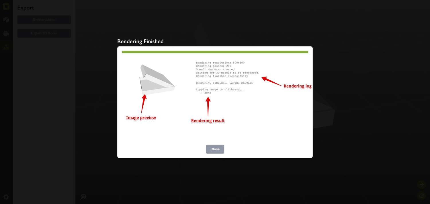 Rendering scene in Origami
