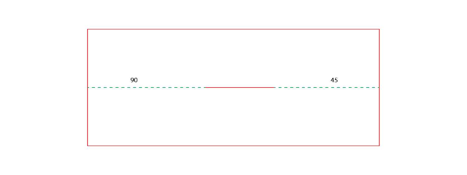 Two crease lines with different angles between the same panels