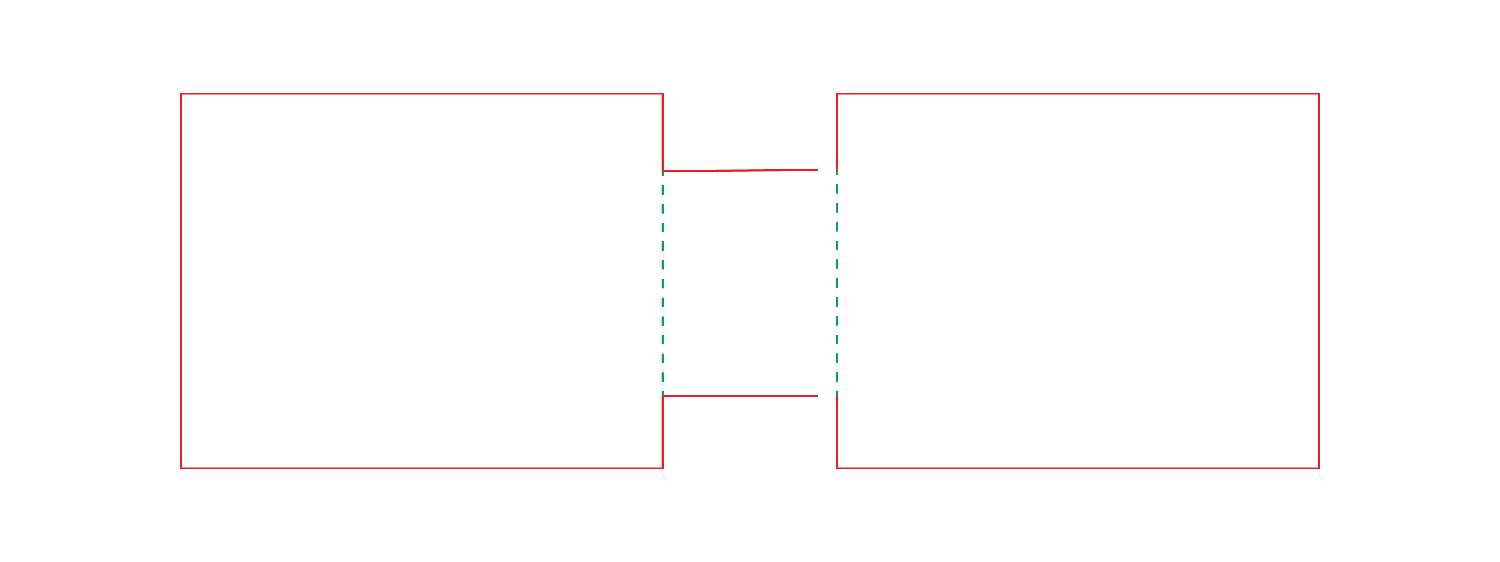 A more complex dieline with a separate element