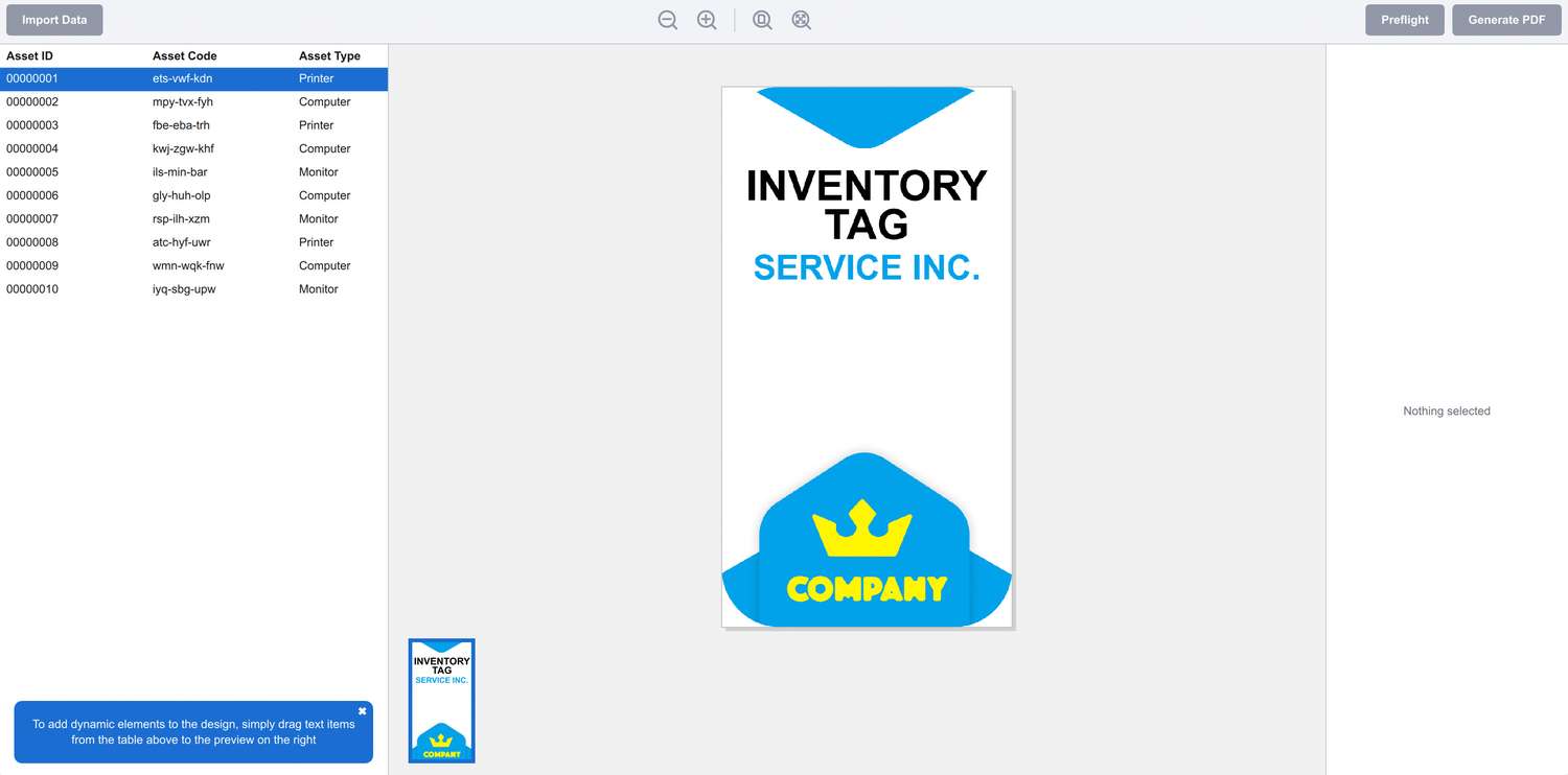 Inventory data loaded to Ticket Wizard