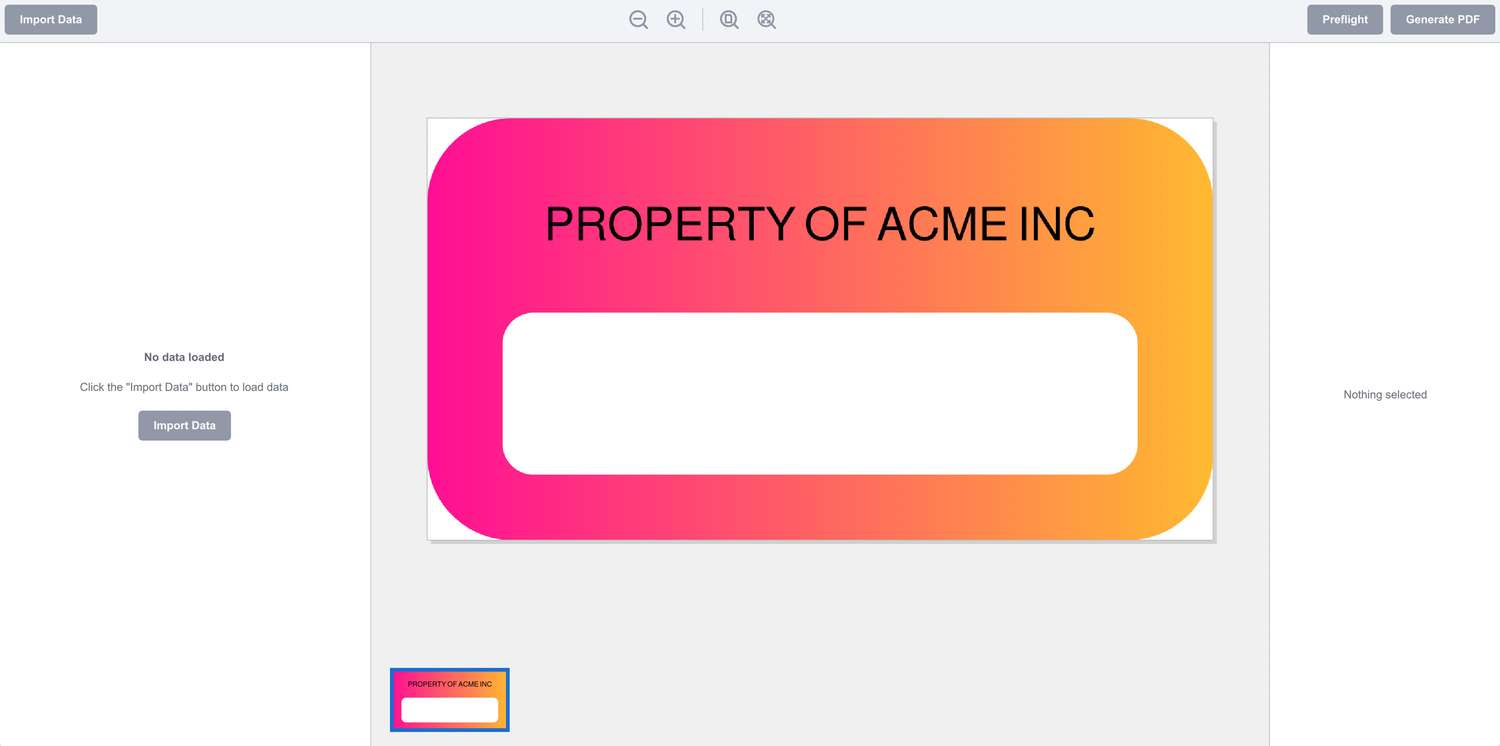 Ticket Wizard with the sample PDF loaded