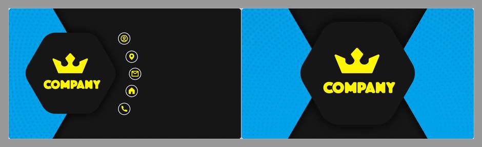 Business card template in PDF format